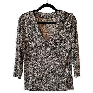 Chico's Travelers ¾ Sleeve Tunic - Size 1(M)